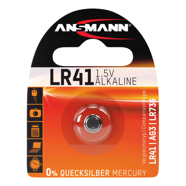 Pile Alcaline LR41 - 1.5 volts - Ansmann — vue 2