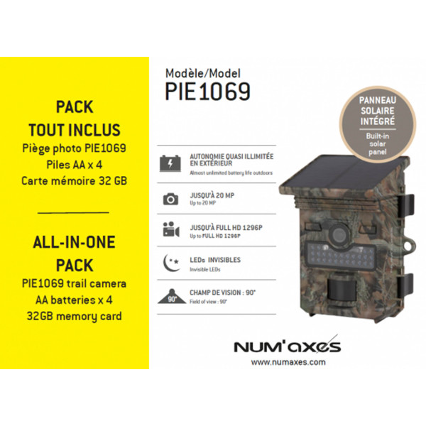 Num'Axes Pack piège photographique PIE1069 avec piles + carte SD — vue 10
