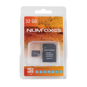 Num'Axes Carte micro SD 8 à 64 Go + adaptateur