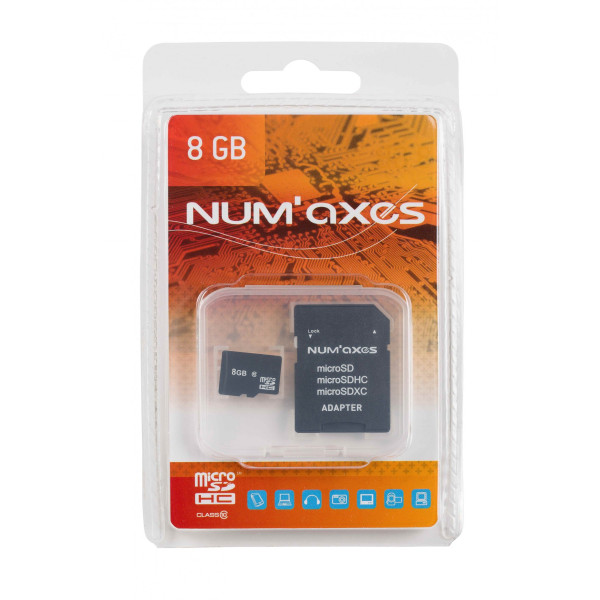 Num'Axes Carte micro SD 8 à 64 Go + adaptateur — vue 2