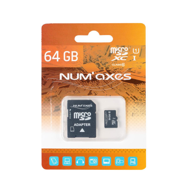 Num'Axes Carte micro SD 8 à 64 Go + adaptateur — vue 4