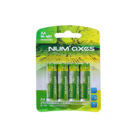 Piles rechargeables type AA HR6 1,2 v - NUM'AXES