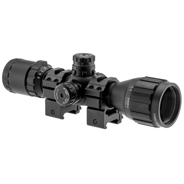 Lunette de tir Mildot illuminée 3-9 x 32 mm - Rouge/verte — vue 5