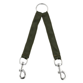 Accouple nylon vert pour deux chiens
