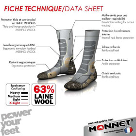 Chaussettes Monnet TREK extra light — vue 2