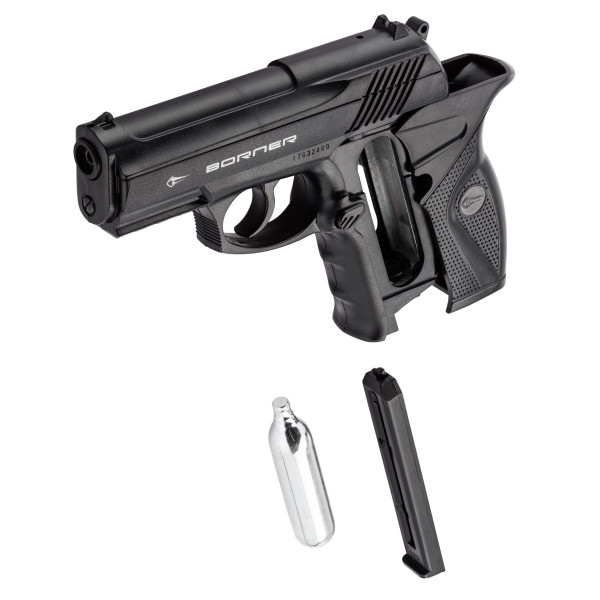 Pistolet CO2 culasse fixe BORNER C11 Cal. 4.5mm BB's — vue 2