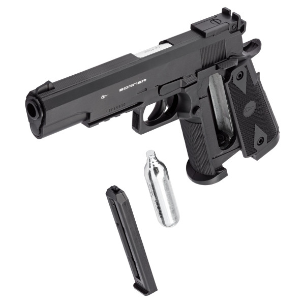 Pistolet CO2 culasse fixe BORNER POWERWIN 304 Cal. 4.5mm BB's — vue 2