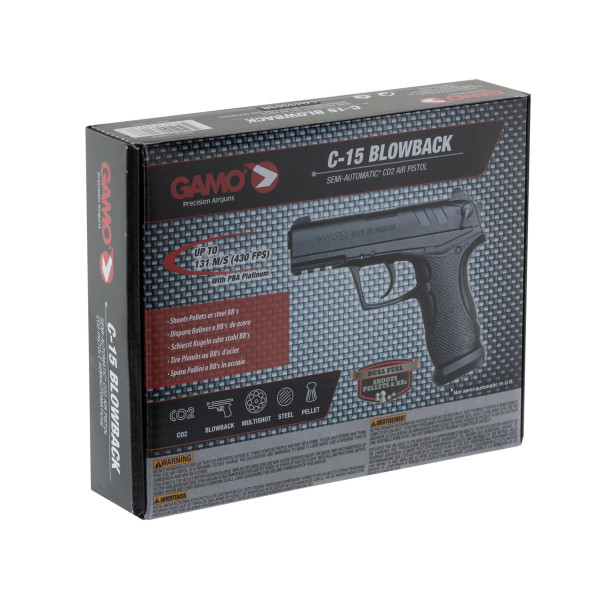 Pistolet CO2 GAMO C15 blowback Cal. 4,5 mm — vue 9