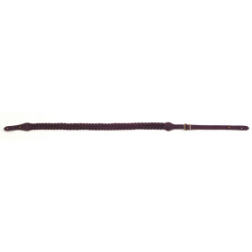 Bretelle cuir tresse marron