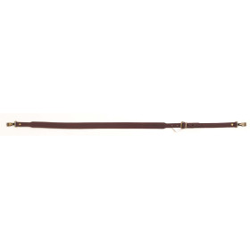 Bretelle cuir mousqueton cousu