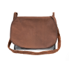 Carnier cuir vieilli bretelle cuir tressée
