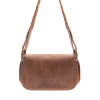 Carnier cuir vieilli bretelle cuir tressée — vue 2
