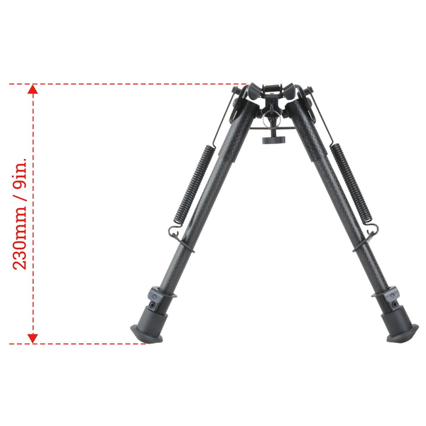 Bipied 9-13.5 Carbon Grenadiere Rail Weaver Pieds Retractables 6N — vue 5