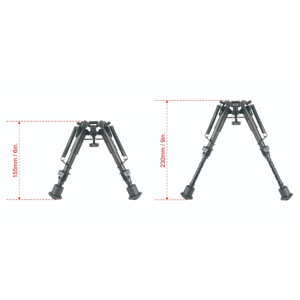 Bipied 6-9 Carbon Grenadiere Rail Weaver Pieds Retractables 6N — vue 4