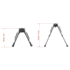 Bipied 9-13.5 Carbon Grenadiere Rail Weaver Pieds Retractables — vue 5