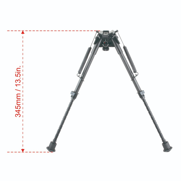 Bipied 9-13.5 Carbon Grenadiere Rail Weaver Pieds Retractables — vue 7