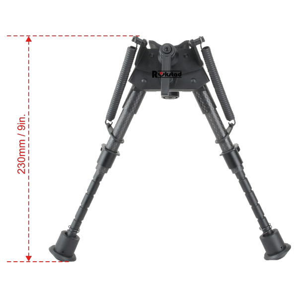 Bipied 6-9 Carbon Grenadiere Rail Picatinny Pieds Retractables — vue 8