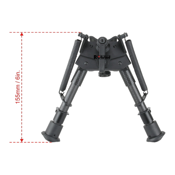 Bipied 6-9 Carbon Grenadiere Rail Picatinny Pieds Retractables — vue 9