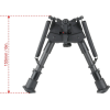 Bipied 6-9 Carbon Grenadiere Rail Picatinny Pieds Retractables — vue 9