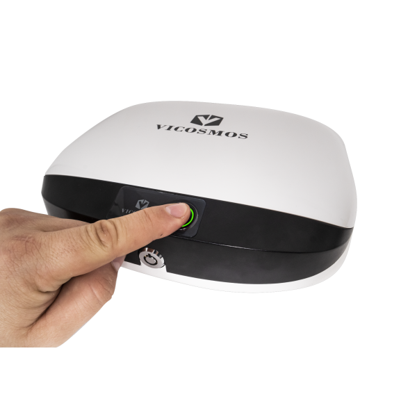 Coffre effet personnel blanc à clef- empreinte digitale — vue 2