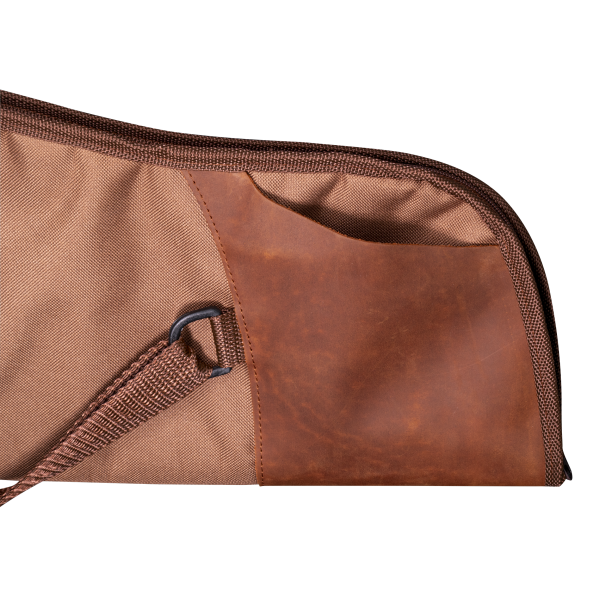 Fourreau fusil toile marron et cuir — vue 3