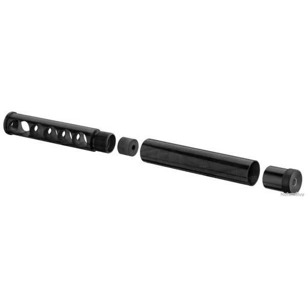 Silencieux Adamantium 150 Diam 27 Noir- Fibre Bleu - Filetage 1/2x28TPI — vue 2