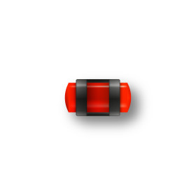 Guidon fluo rouge ajoure M3 D4 L9