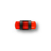 Guidon fluo rouge ajoure M2.6 D4 L11