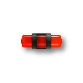 Guidon fluo rouge ajoure M2.6 D4 L12.5