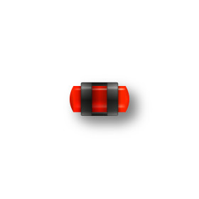 Guidon fluo rouge ajoure M2.6 D3.5 L8
