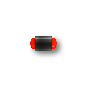 Guidon fluo rouge plein M2.6 D3.5 L8