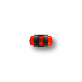 Guidon fluo rouge ajoure M2.6 D3 L7.5