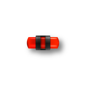 Guidon fluo rouge ajoure M3 D3.5 L10
