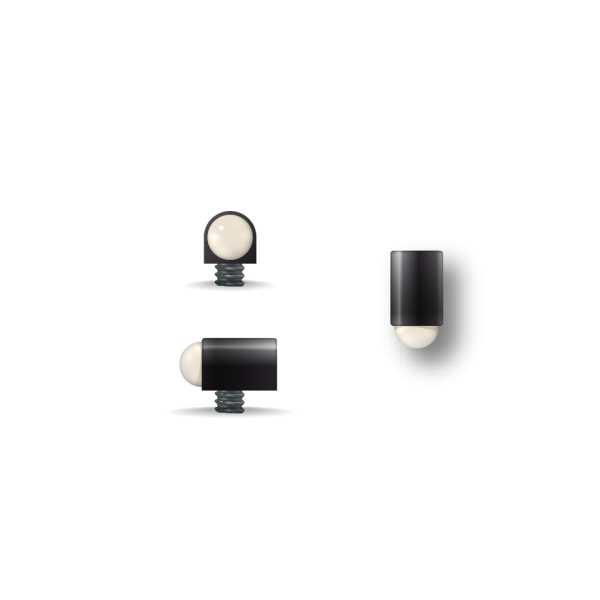 Guidon blanc type BW M3 D3 L6.5 — vue 2