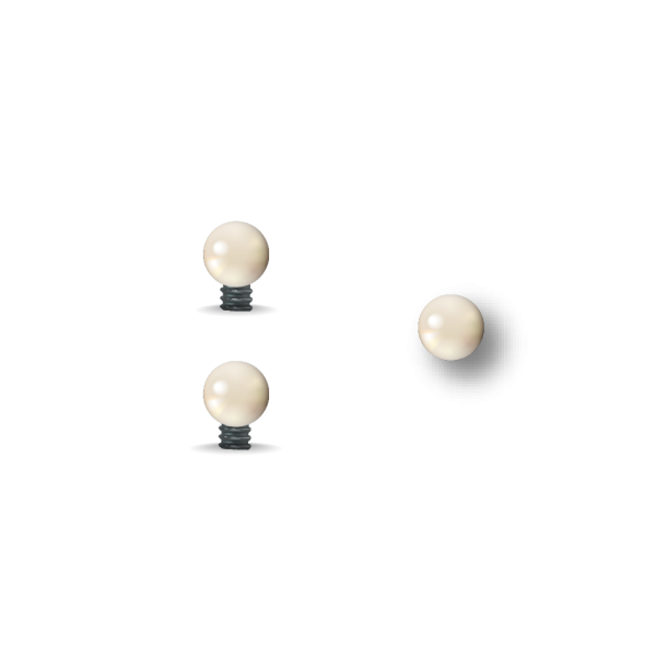 Guidon blanc rond M3 D4 — vue 2