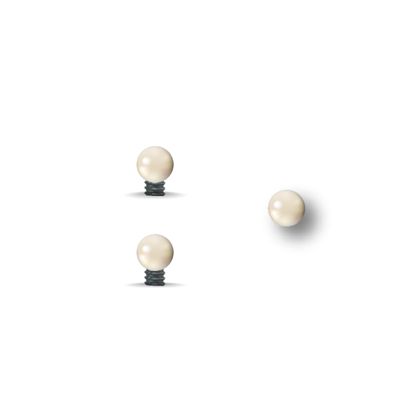 Guidon blanc rond M2.6 D4 — vue 2