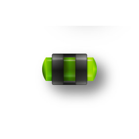 Guidon fluo vert ajoure M3 D3 L7.5