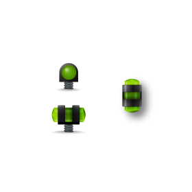 Guidon fluo vert ajoure M3 D3 L7.5 — vue 2