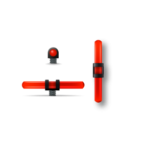Guidon fluo rouge ajoure M2.6 D2 L17.5 — vue 2