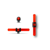 Guidon fluo rouge ajoure M2.6 D2 L17.5 — vue 2