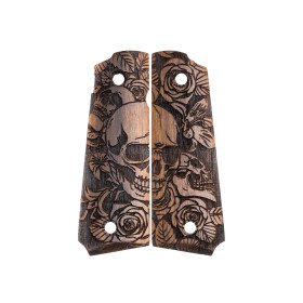 Plaquettes bois PT1911 Skull