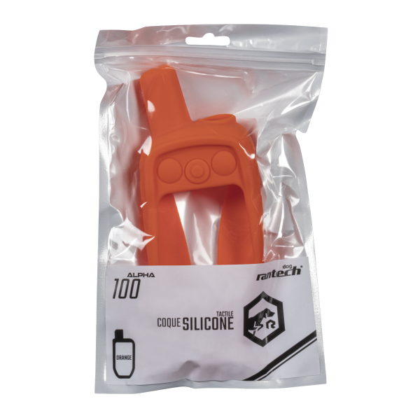 Coque silicone Alpha 100 tactile orange — vue 2