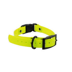 Collier clip rapide Biothane jaune