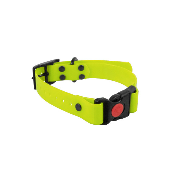 Collier clip rapide Biothane jaune — vue 2