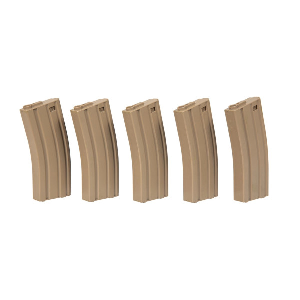 Boîte de 5 chargeurs AEG 120 cps M4 Tan — vue 3