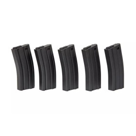 Boite de 5 chargeurs AEG 120 cps M4 noir — vue 2