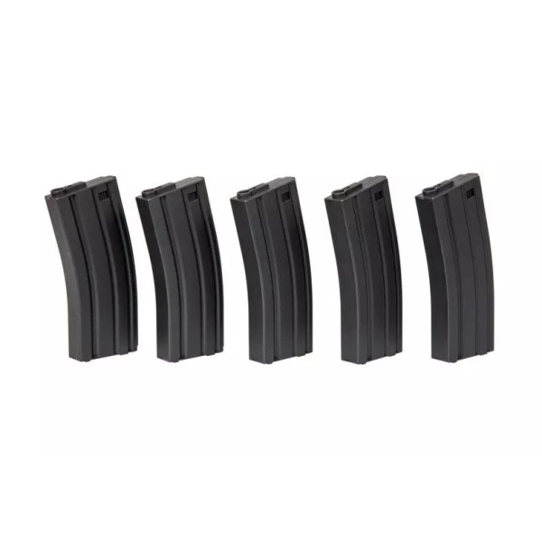 Boite de 5 chargeurs AEG 120 cps M4 noir — vue 2