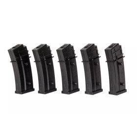 Boîte de 5 chargeurs AEG 120 cps G36 noir
