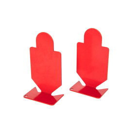 Cible et porte cible métal rouge — vue 2