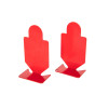 Cible et porte cible métal rouge — vue 2